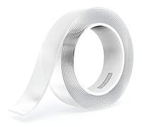 LLPT Nano Nastro Biadesivo 2,5 cm x 10 m Nastro di Montaggio per Impieghi Gravosi Nastro in gel Nastro Trasparente Lavabile Senza Pelucchi per la Decorazione di Negozi di Uffici Domestici (SN133)