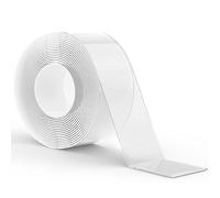 LLPT Nano Nastro Biadesivo Nano Nastro Strappabile a Mano 50MM X 5M Trasparente Antitraccia Rimovibile Lavabile Nastro multiuso per la Decorazione di Negozi di Uffici Domestici (LPNT5001)
