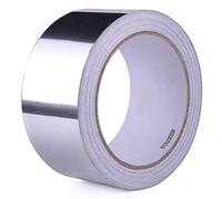LLPT Nastro Adesivo Alluminio 5cm x 20m x 0.1mm Argento HVAC Sigillante