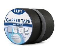 LLPT Nastro Adesivo Telato Nero 2 Rotoli 50mm x 15m