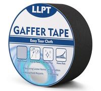 LLPT Nastro Adesivo Telato Nero 50mm x 32m Qualità Premium Gaffa Tape
