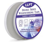 LLPT Nastro Biadesivo per La Lavorazione del Legno 13MM x 27M x 0,3MM Ciascuno Confezione da 2 Adesivi Double Face Falegnami Rimovibili Senza Residui per Modello In Legno (WT0590W2)