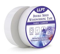 LLPT Nastro Biadesivo per La Lavorazione del Legno 38MM x 27M x 0,3MM Ciascuno Confezione da 2 Adesivi Double Face Falegnami Rimovibili Senza Residui per Modello In Legno (WT1590W2)