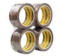 LLPT Nastro da Imballaggio 48MM x 60M 4 Rotoli Marrone Scuro Non Trasparente Sigillo di Sicurezza Adesivo Forte Forza Industriale Per Tutti i tipi di Cassette Postali di Spedizione (PT4860DB04)