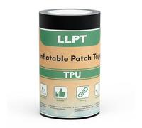 LLPT Nastro di Riparazione per Piscina | TPU Riparazione Piscina Gonfiabile | per Materasso Gonfiabile,Gommone Gonfiabile,Tenda, Anello di Nuoto (IPT5033BK4) | Nero | 101 mm x 3 m
