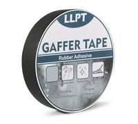 LLPT Nastro Gaffer di Grado Professionale Nero 25 mm x 15 m Opaco Non Riflettente Facile da Strappare Senza Residui Nastro Adesivo Resistente per Cavi Fotografia (PGT25BK)