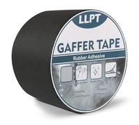LLPT Nastro Gaffer di Grado Professionale Nero 75 mm x 15 m Opaco Non Riflettente Facile da Strappare Senza Residui Nastro Adesivo Resistente per Cavi Fotografia (PGT76BK)