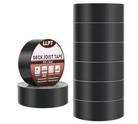 LLPT Nastro Impermeabile in Legno per Ponte | Nastro Butilico Sigillante di Butile | Nastro Impermeabile Autosigillante Resistente per Ponti in Legno,Cuciture(JDT250P8) | 8 Packs | 50mm x 15m