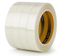 LLPT Nastro Rinforzato con Fibra di Vetro Nastro di Filamento 4 Rotoli 19mm x 33m Nastro da Imballo per Impieghi Gravosi Per l'impacchettamento di Scatole di Spedizione (TGT1933TT04)