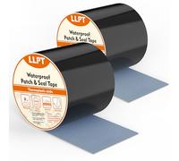 LLPT Nastro Sigillante Impermeabile | 2 Pacchi Nero | 101 mm x 4 m | Nastro Sigillante | Nastro Ripara per tetto | Tubi,Giunti,Toppa di Riparazione di Perdite,Uso Esterno (PST62110BK4P2)