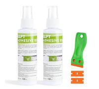 LLPT Rimuovi Colla Spray Rimuovi Etichette 130ml 2 Pezzi | Raschietto di Plastica Incluso, Adesivi Decalcomanie Residui di Nastro Adesivo Catrame Grasso Gomme da Masticare
