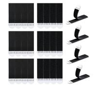 LLPT Strisce appendiquadri | 12 Paia (24 Strisce) | Medium 19 x 72 mm | Ganci per quadri senza chiodi | Strisce adesive resistenti e anti-danno | per poster e cornici (MB19712) | Nero