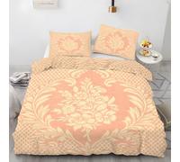 LLSZAHD Copripiumino 200x200 cm Etnico Biancheria da Letto 3 Pezzi Floral Decorations Set Copripiumino Matrimoniale in Microfibra con Cerniera Morbido Copripiumini + 2 Federe 50x80 cm per Adulti