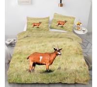 LLSZAHD Copripiumino Matrimoniale 200x250 cm Animali Biancheria da Letto 3 Pezzi African Antelope Set Copripiumino in Microfibra con Cerniera Traspirante Copri Piumino + 2 Federe 50x80 cm