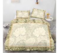LLSZAHD Copripiumino Matrimoniale 200x250 cm Fiore Morris Biancheria da Letto 3 Pezzi Animals Set Copripiumino in Microfibra con Cerniera Traspirante Copri Piumino + 2 Federe 50x80 cm