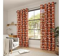 LLSZAHD Geometrico retrò Tenda Oscurante da Interno, Tenda Termica Isolante Freddo e Caldo con Occhielli per Interni Soggiorno Cucina Mezzo cerchio Tende Camera da Letto 137x260 cm (LxA) 2 Pannelli