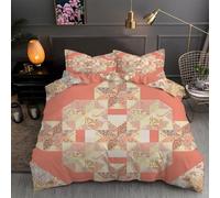LLSZAHD Puzzle Astratto Copripiumino Matrimoniale 260x240 Stile Etnico Copripiumone in Morbida Microfibra 3D, Set Biancheria da Letto con Cerniera Incluso 1 Copripiumini e 2 Federe