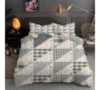 LLSZAHD Puzzle del Triangolo Copripiumino Matrimoniale 260x240 Stampe Etniche Copripiumone in Morbida Microfibra 3D, Set Biancheria da Letto con Cerniera Incluso 1 Copripiumini e 2 Federe