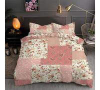 LLSZAHD Puzzle di Fiori Copripiumino Matrimoniale 260x240 Stampe Etniche Copripiumone in Morbida Microfibra 3D, Set Biancheria da Letto con Cerniera Incluso 1 Copripiumini e 2 Federe
