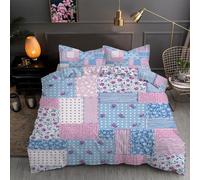 LLSZAHD Puzzle di Fiori Copripiumino Matrimoniale 260x240 Stampe Etniche Copripiumone in Morbida Microfibra 3D, Set Biancheria da Letto con Cerniera Incluso 1 Copripiumini e 2 Federe