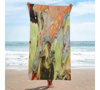 LLSZAHD Telo Mare 3D Pittura A Olio Telo Mare Microfibra Telo da Bagno ad Asciugatura Rapida Asciugamano Fitness Morbido e Leggero Asciugamano Senza Sabbia per Il Nuoto in Spiaggia 100x130cm