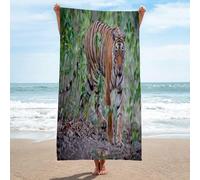 LLSZAHD Telo Mare Tigre Del Bengala Telo Mare in Microfibra Telo da Bagno ad Asciugatura Rapida Asciugamano Fitness Morbido e Leggero Asciugamano Senza Sabbia per Il Nuoto in Spiaggia 90x180cm
