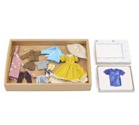 LLTCMYGS Abbigliamento Montessori e relativi Set di schede, Materiali per Lo Sviluppo del linguaggio nella Scuola Materna