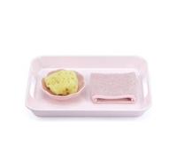 LLTCMYGS Aids Montessori per l'Insegnamento della Pulizia del Tavolo nella Vita Quotidiana, Esercizi per la capacità di Autocura dei Bambini,Rosa