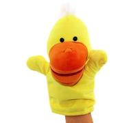 LLTCMYGS Animale con burattino a Mano Montessori Carino con Bocca funzionante, Regali di Compleanno e Natale,Duck