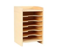 LLTCMYGS Armadio Montessori per Forme Geometriche con 6 Cassetti, Giocattolo Sensoriale in Legno per l'Apprendimento della Matematica nella Scuola Materna,Six Layer Cabinet