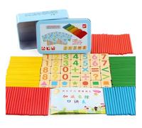 LLTCMYGS Bastoncini Aritmetici Magnetici Montessori per l'Insegnamento della Matematica, Carte dei Numeri in Legno e Scatola di Bastoncini Contatori