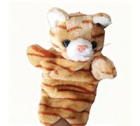 LLTCMYGS Burattini di Peluche Montessori a Mano, utilizzati per raccontare storie, teatro dei burattini, Regali di Natale,Tabby Cat