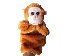 LLTCMYGS Burattini di Peluche Montessori a Mano, utilizzati per raccontare storie, teatro dei burattini, Regali di Natale,Monkey