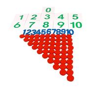 LLTCMYGS Contatori Numerici Montessori con Carte Abbinate, Giocattolo Educativo per Il Riconoscimento Precoce dei Numeri e Il Contare