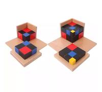 LLTCMYGS Cubo Binomiale e Trinomiale Montessori, Sviluppa la Consapevolezza Spaziale e Il Pensiero Matematico,Set