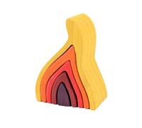 LLTCMYGS Giocattoli a Blocchi di Costruzione a Fiamma Gialla, Puzzle a Blocchi di Costruzione sensoriali Montessori