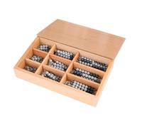 LLTCMYGS Giocattoli matematici con Perline Grigie Montessori, Materiali con Perline per l'apprendimento decimale in età prescolare