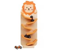 LLTCMYGS Giocattoli Montessori a Rampe per macchinine in Legno con Animali, Giocattoli per la coordinazione Mano-Occhio e Lo Sviluppo sensoriale,Lion