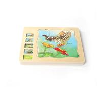LLTCMYGS Giocattoli Montessori Farfalla Multistrato Puzzle Pannello, Giocattoli Educativi Prescolari per Bambini