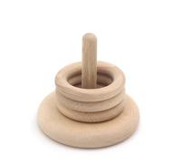 LLTCMYGS Giocattoli Montessori in Legno a Forma di Anello, Giocattoli sensoriali impilabili ad Anelli, Sviluppo della coordinazione Mano-Occhio
