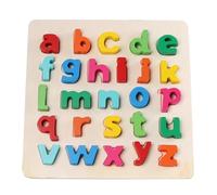 LLTCMYGS Giocattoli Puzzle Lettera in Legno Montessori, Giocattoli di Apprendimento di Educazione Lettera Prescolare per I Bambini,Lowercase