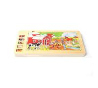 LLTCMYGS Giocattoli Puzzle Multistrato Montessori Animali Domestici, per Lo Sviluppo del Pensiero dei Bambini in età Prescolare