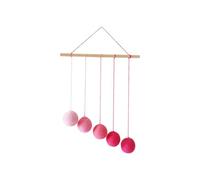 LLTCMYGS Giocattolo di tracciamento visivo con Palline Colorate in Gradiente Montessori, Mobile da apprendimento Appeso,Rosa