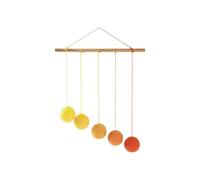 LLTCMYGS Giocattolo di tracciamento visivo con Palline Colorate in Gradiente Montessori, Mobile da apprendimento Appeso,Giallo
