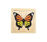 LLTCMYGS Giocattolo educativo Puzzle a Strati Montessori a Forma di Farfalla in Legno