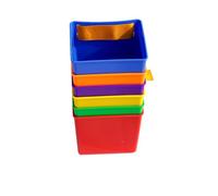 LLTCMYGS Giocattolo Estivo per Esterni con Secchio di plastica Montessori, Giocattolo da Spiaggia con Secchio di Sabbia (6 Pezzi)