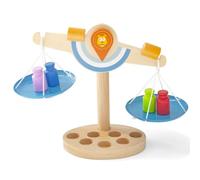 LLTCMYGS Giocattolo Montessori Bilancia in Legno, Giocattoli Educativi per Imparare a Contare e Matematica Precoce