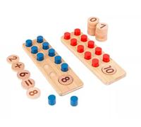 LLTCMYGS Giocattolo Montessori Ten Frame Unit Plus, Strumento di Apprendimento per Il Riconoscimento dei Numeri e l'Aritmetica di Base