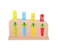 LLTCMYGS Giocattolo Pop Up a Forma di Coniglio Montessori, Giocattoli STEM Montessori per Abbinamento dei Colori, Giocattoli Educativi per la Scuola Materna