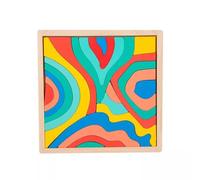 LLTCMYGS Giocattolo Puzzle Artistico Montessori dei Quattro Elementi, Giocattolo Puzzle per la Cognizione dei Colori e Le Abilità Motorie Fini